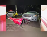 Colisão entre carro e moto deixa gestante e marido feridos no PR