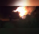 Carro é incendiado e fogo se espalha pelo Parque da Raposa; assista