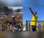 Jair Bolsonaro (PL) participou neste domingo (21) de uma manifestação em Copacabana, no Rio