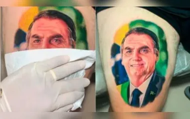 Bolsonarista viraliza na web após tatuar rosto de presidente