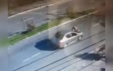 PM é arrastado por carro após motorista resistir abordagem