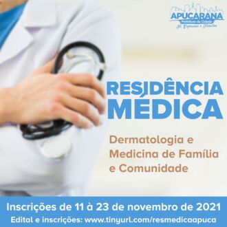 Saúde de Apucarana abre inscrições de residência médica