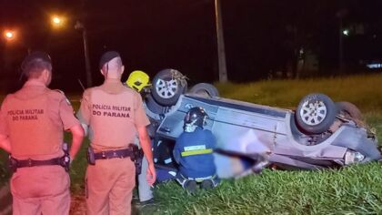 Motorista fica preso em carro após acidente em Londrina