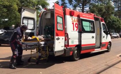 Motociclista sofre fratura após colisão na Av. Minas Gerais