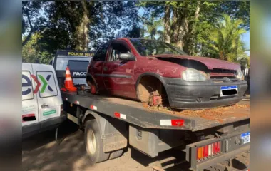 PM recupera mais um carro furtado sem as rodas em Apucarana