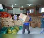 Ao todo, a Ceasa já doou 75 toneladas de alimentos para as vítimas das chuvas e enchentes