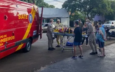 Bombeiros socorreram motociclista após batida na Vila Nova