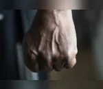 Closeup of a black hand in fist