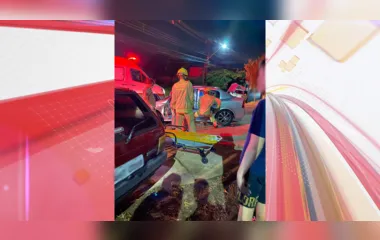 Motorista provoca acidente e foge de dentro da ambulância ao ver PM