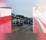 Escola ficou destruída após o incêndio