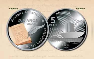 BC lança moeda comemorativa dos 200 anos da 1ª Constituição do Brasil