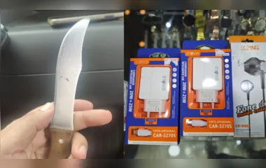 Homem ameaça vendedor com faca após furtar loja em Apucarana